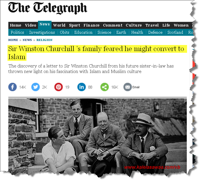 Winston Churchill family feared might convert Islam